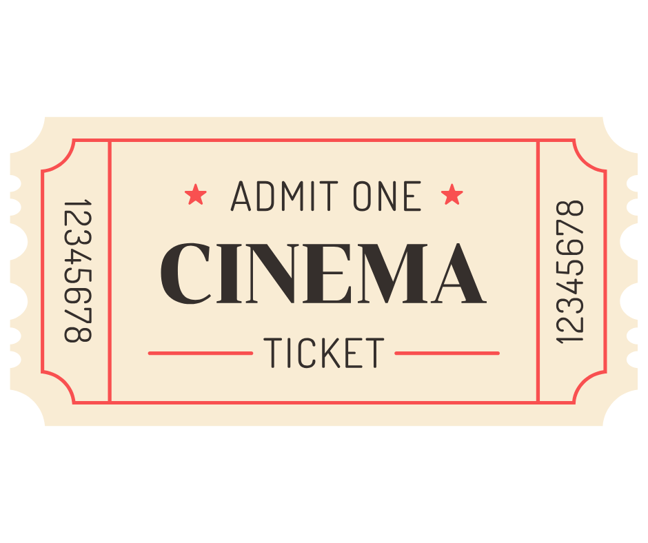 Admit One Cinema Ticket Cartoon